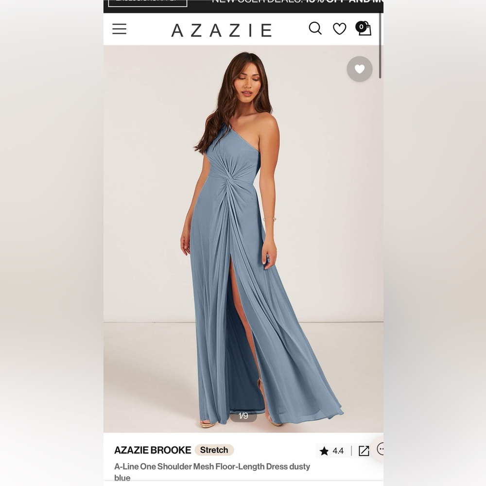 Azazie Brooke Bridesmaid Dress in Dusty Blue